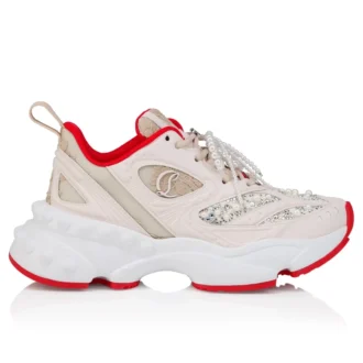 So Flo Perla – Sneakers – laminerat kalvskinn, strass och pärlor – pärla – dam
