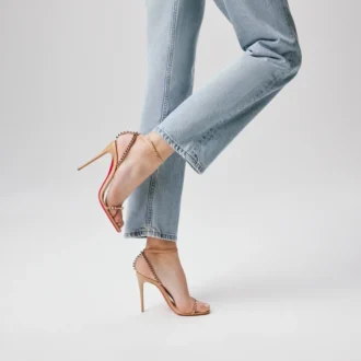 So Me – 100 mm remsandaler – kidläder och spikar – Blush – dam So Me – 100 mm remsandaler – kidläder och spikar – Blush – dam