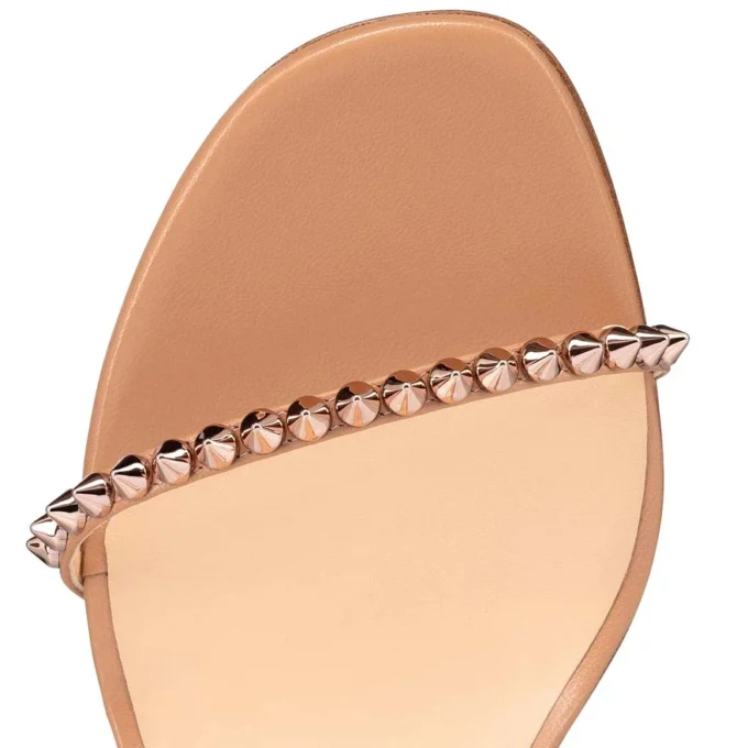 So Me – 100 mm remsandaler – kidläder och spikar – Blush – dam