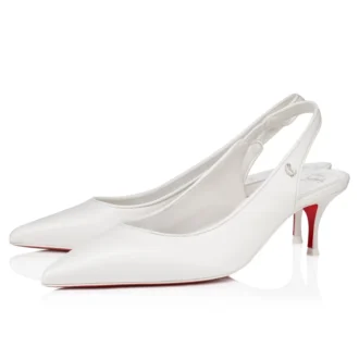 Sporty Kate Sling – 55 mm slingback-pumps – lammnappa – Bianco – dam