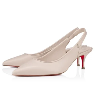 Sporty Kate Sling – 55 mm slingback-pumps – lammnappa – Leche – dam