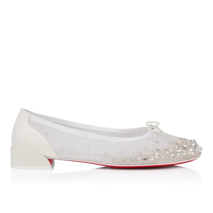 Sweetie Jane Sparkling – Ballerinaskor – Mesh och strass – Bianco – Dam Sweetie Jane Sparkling – Ballerinaskor – Mesh och strass – Bianco – Dam