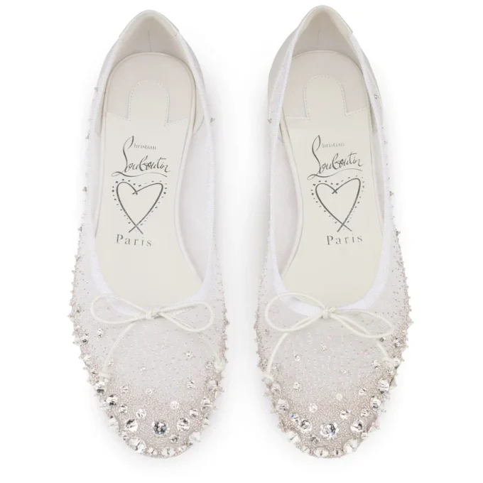 Sweetie Jane Sparkling – Ballerinaskor – Mesh och strass – Bianco – Dam Sweetie Jane Sparkling – Ballerinaskor – Mesh och strass – Bianco – Dam