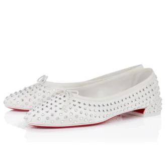 Sweetie Jane Strass Boum – Ballerinaskor – Kreppsatin – Färg: Elfenben – Dam