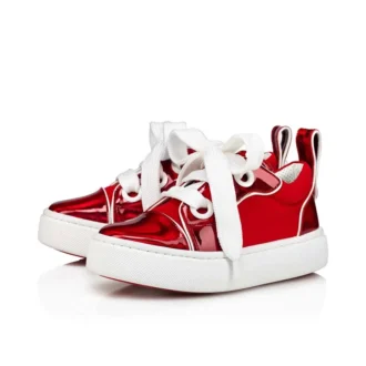 Toy Toy – låga Sneakers – lackat kalvskinn och neopren – Loubi – barn