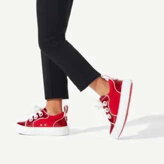 Toy Toy – låga Sneakers – lackat kalvskinn och neopren – Loubi – barn