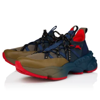 Trailnrun – Sneakers – kalvskinn, neopren och mesh – Bronzo – herr