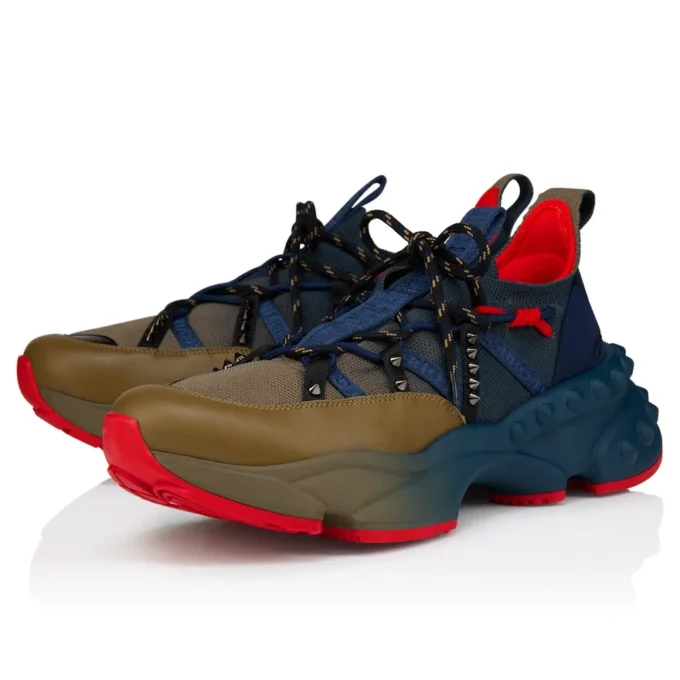 Trailnrun – Sneakers – kalvskinn, neopren och mesh – Bronzo – herr Trailnrun – Sneakers – kalvskinn, neopren och mesh – Bronzo – herr