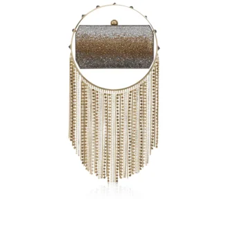 Trapeze – Clutch – Mocka och strass – Flerfärgad